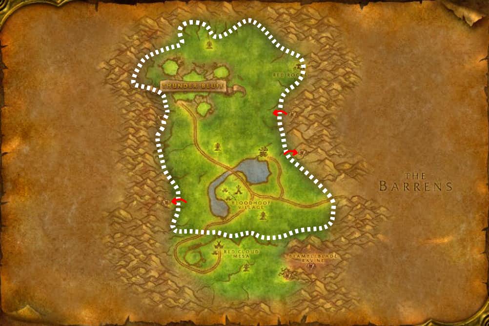 Mulgore Mining Leveling Route
